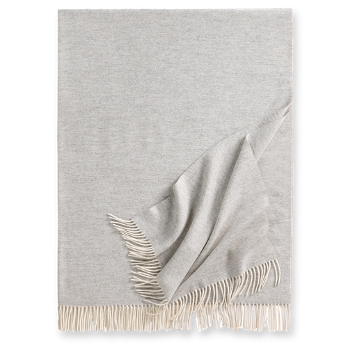 Lambswool throw – Silver